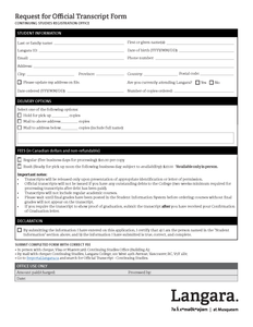 Official Transcript - Continuing Studies – Langara Fee Payment Portal