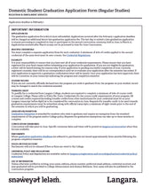 LATE Graduation Application - Regular Studies